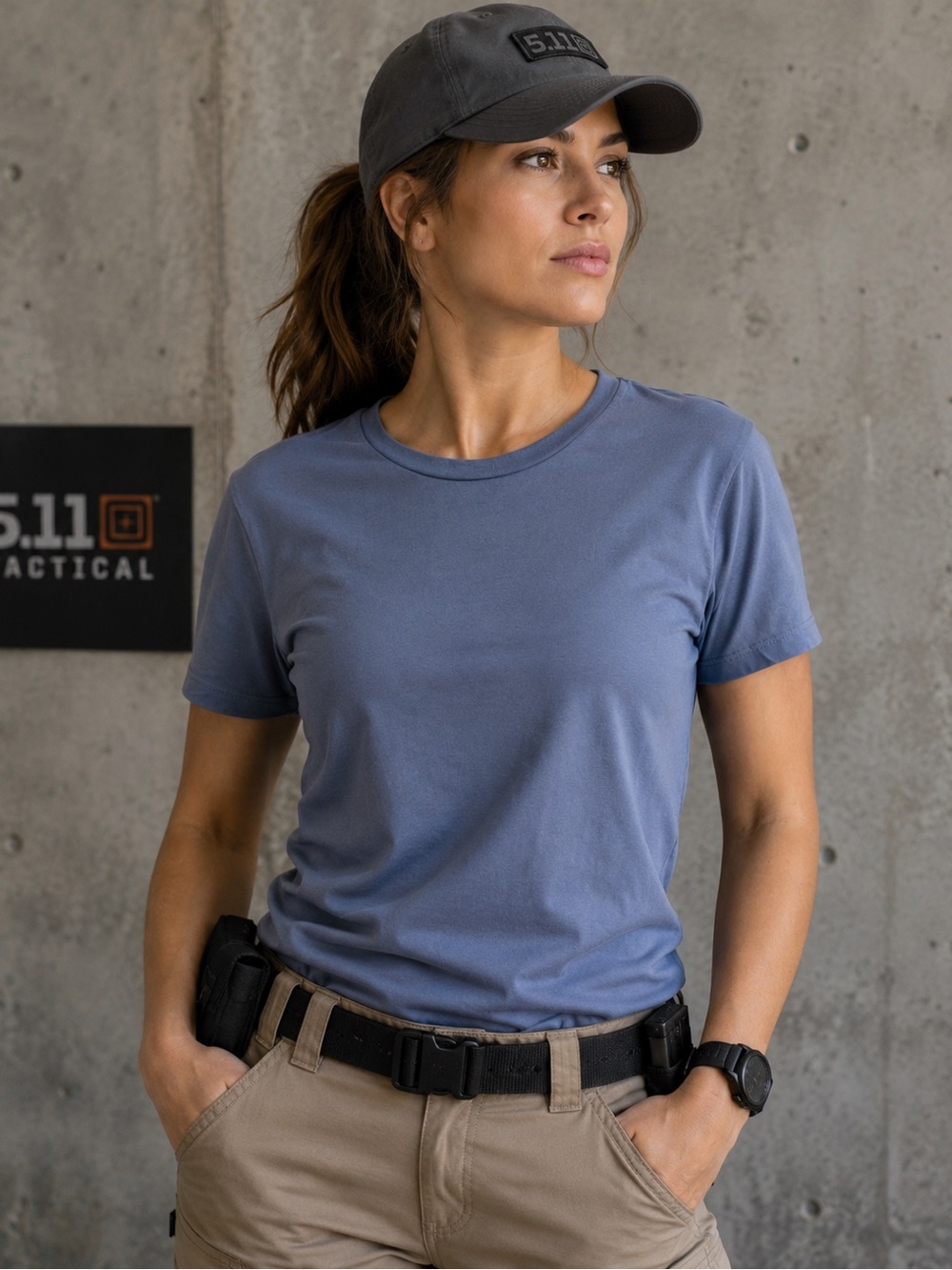 5.11 Tactical Not An Option Tee Slate Blue Short Sleeve Performance T-Shirt M
